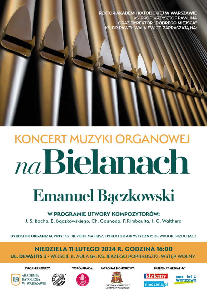 VIII Koncert Organowy – Emanuel Bączkowski